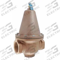 WATTS Water Pressure Regulator: FNPT x FNPT, 2 1/2 in Pipe Size, Brass, 25 psi to 75 psi, NPT x NPT (MPN 2-1/2 LFN223M2-B). Key specifications — Brand: WATTS; Low-Lead Compliance: Low-Lead Compliant.