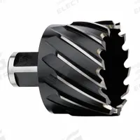 MILWAUKEE Annular Cutter: 1 11/16 in Cutter Dia, 1 in Max Cutting Dp, Black Oxide, High Speed Steel (MPN 49-59-1687). Key specifications — attr253884: No; attr253885: Black Oxide; attr253886: High Speed Steel; attr253887: Weldon Flat; attr253888: Fractional Inch; attr277149: MILWAUKEE.