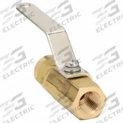 APPROVED VENDOR Manual Two-Way Ball Valve: 1/4 in, Brass, Straight, FNPT x FNPT, Full Port Ball Port (MPN 1WML6). Key specifications — Brand: APPROVED VENDOR; Handle: Lever.