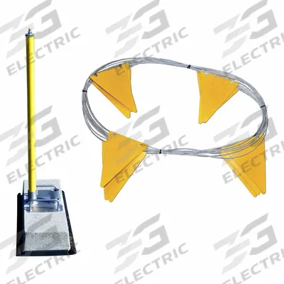 GARLOCK SAFETY SYSTEMS Warning Line System: 100 ft Line Lg, 39 in Ht, Plastic - Warning Line System Kits