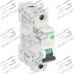 SCHNEIDER IEC Supplementary Protector: 63 A Amps, 250V DC, 5kA at 250V DC, Screw Clamp, C60H-DC, C (MPN M9U21163). Key specifications — Brand: SCHNEIDER; Terminal Connection: Screw Clamp; DC Voltage Rating: 250V DC; Max. AIR Rating: 5kA at 250V DC; Series: C60H-DC; AC Voltage Rating: Not Rated; Curve Type: C.