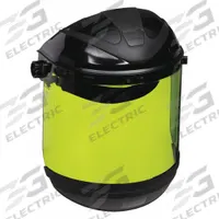 SELLSTROM Face Shield Assembly: 9.9 cal/sq cm ATPV, Dual Crown/Window and Ratcheting Headgear (MPN S31200). Key specifications — attr51388: Window and Ratcheting Headgear; attr14011: SELLSTROM; attr51385: Nylon; attr51390: High-Impact Crown and Chin Protector; attr51394: Black; attr51393: CSA Z94.3-2015; attr51398: Polycarbonate.