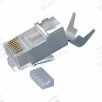 TRIPLETT CAT7 RJ45 Connector, 100PK: Connector RJ45, Solid, 7 Cable Category, Std, 100 (MPN CAT7-HPPS-HP). Key specifications — Brand: TRIPLETT; Color: Clear; Compatible Cable Shape: Round; Compatible Wire Solid/Stranded: Solid; _Pack Size: 100pk.