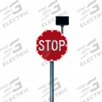 LED Traffic Signal Controller: 36 in Nominal Sign Size (W x H), Aluminum, 0.08 in Thick, R1-1 MUTCD (MPN 303048). Key specifications — Sign Material: Aluminum; Basic Power Source: Solar; Retroreflective Grade: Diamond; MUTCD Code: R1-1.