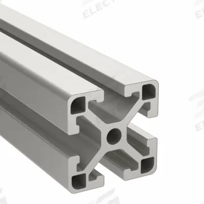 FAZTEK T-Slot Framing Extrusion: 15 Series, 4 ft Lg, 1 1/2 in x 1 1/2 in, Silver - Square Smooth Inch Profiles