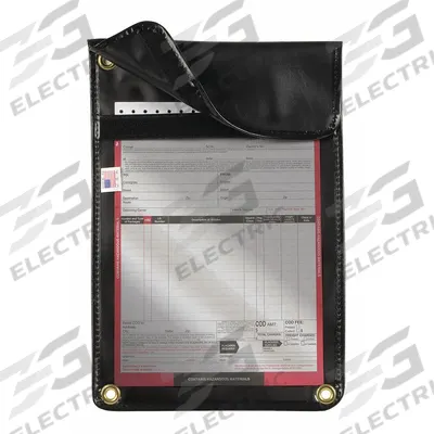 JJ KELLER Document Holder: Document Holder, Vinyl, Black, 10 1/2 in Overall Ht - Vehicle Document Holders