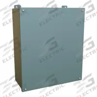 HAMMOND Electrical Enclosure: Steel, 16 in x 14 in x 6 in, NEMA 12/13, w/Panel, Solid Cover (MPN 1414SCO6). Key specifications — Brand: HAMMOND; Closure Method: Screws; Knockouts: Not Included.