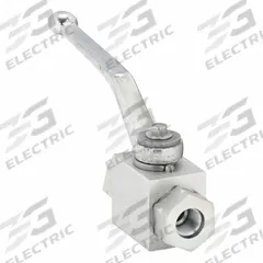 PARKER Hydraulic Ball Valve: Not Lockable, 4.53 in Handle Lg, Two Positions, Two-Way Ways, Female (MPN BVHP06SSS1N). Key specifications — Brand: PARKER; Manufacturer Part Number: BVHP06SSS1N; Ball Seal Material: Nitrile; Handle Lockability: Not Lockable; Shaft Seal Material: Nitrile; Series: BV; Port Connection: 3/8 in SAE O-Ring Boss.