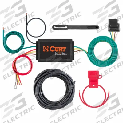 CURT Automotive Electrical Plug: 4-Way Flat, IP67, Black (MPN 59190) - Fleet and Vehicle Maintenance