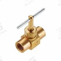 PARKER Needle Valve: Inline Valve Body, Brass, Screw-In Bonnet, 1/4 in Pipe Size, FIP x FIP, Female (MPN NV109P-4). Key specifications — For Media: Water; Standards: RoHS; Brand: PARKER; Valve Series: NV; Connection Gender - Side 2: Female; Connection Gender - Side 1: Female; Connection Type - Side 1: IPS; Connection Type - Side 2: IPS.