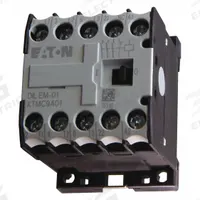 EATON Miniature IEC Magnetic Contactor: Non-Reversing, 3 Poles, 3NO Contacts, 9 A, 208V AC Coil (MPN XTMC9A01E). Key specifications — attr945107: EATON; attr972381: Yes.