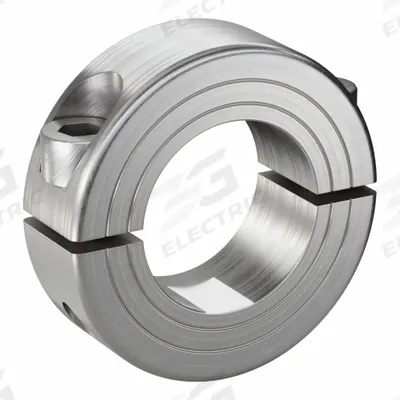 RULAND MANUFACTURING Shaft Collar: 2-Piece, Metric with Inch Bore, Round, Clamp-On - Stainless Steel Shaft Collars