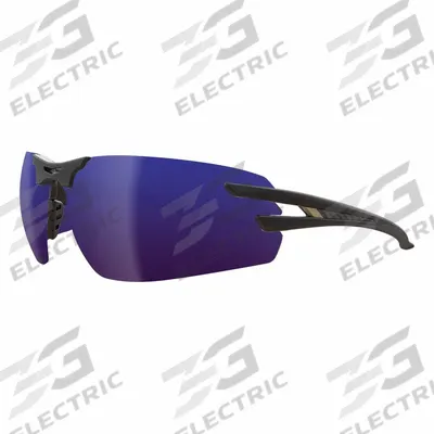 EDGE EYEWEAR Safety Glasses: Blue Lens, Half-Frame - Glare-Reducing Polarized Comfort-Fit Safety Glasses