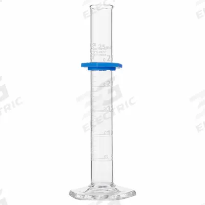 GLOBE SCIENTIFIC Graduated Cylinder: 25 mL, A, To Deliver (TD) - Class A Glass Graduated Cylinders