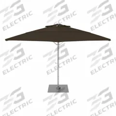 CALIFORNIA UMBRELLA Outdoor Umbrella: Brown, Aluminum/Steel, Hand Crank, 125 3/16 in Overall Dia (MPN SOLA118001-6021). Key specifications — Brand: CALIFORNIA UMBRELLA; Canopy Color: Brown; Includes Base: Yes; Includes Lights: No; Opening Mechanism: Hand Crank; Pole Material: Steel.