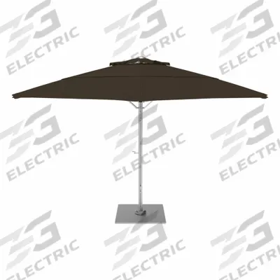 CALIFORNIA UMBRELLA Outdoor Umbrella: Brown, Aluminum/Steel, Hand Crank - Round Umbrellas