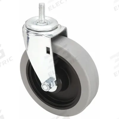 APPROVED VENDOR Stem Caster: Swivel, 5 in Wheel Dia., 1 1/4 in Wheel Wd, Polyurethane - Standard Threaded Stem Casters