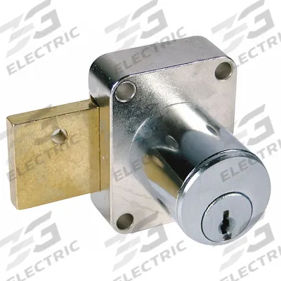 COMPX NATIONAL Deadbolt Lock: Keyed Alike, Horizontal Left, Rectangular, 1 5/8 in Body Ht - Deadbolt Cabinet & Drawer Locks with Interchangeable Cores