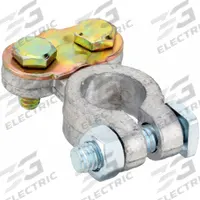 GROTE Battery Terminal: Universal, Top Post, 6 to 2/0 ga, Negative/Positive, Lead, 2.8 in Overall Wd (MPN 82-9135). Key specifications — Contact Material: Lead; Alignment: Universal; Connection Type: Top Post; Gauge: 6 to 2/0 ga; Polarity: Negative/Positive; Brand: GROTE.