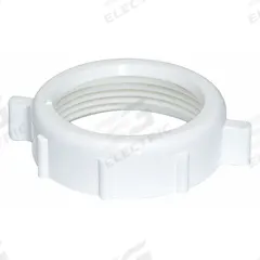 APPROVED VENDOR Nut: Plastic, White, 1 1/2 in Nominal Pipe Size, Slip, 10 PK (MPN 35086). Key specifications — Includes: Washer; Brand: APPROVED VENDOR; Material: Plastic; Connection Type: Slip.
