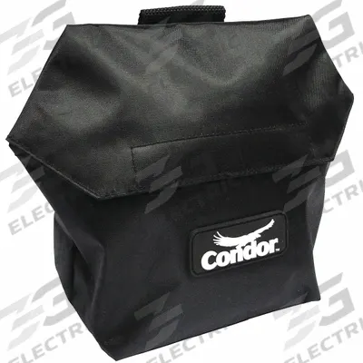 CONDOR Respirator Storage Bag: Bag, Polyester, Black, Belt Loop - Respirator Storage Bags