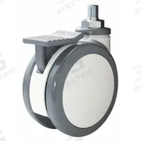 APPROVED VENDOR Stem Caster: Swivel, 5 in Wheel Dia., Metric, 2 3/4 in Wheel Wd, 148 mm Mounting Ht (MPN 3.550240401720010805). Key specifications — attr1111390: APPROVED VENDOR; attr1111403: Ball; attr1111394: M16; attr1111436: Gray; attr1176848: Swivel with Total Lock.