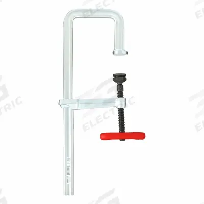 BESSEY Bar Clamp: Medium Duty, Sliding T Handle, 12 in Jaw Opening - Max, 1,100 lb Clamping Force - Step-Over Bar Clamps