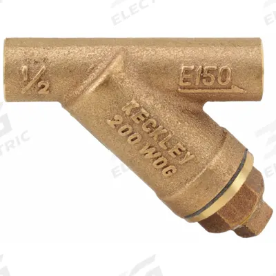 KECKLEY Y Strainer: 3/8 in, Sweat, Mesh, 0.034 in Screen Size, Bronze, Fiber - Bronze Y Strainers
