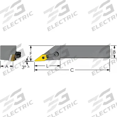 ULTRA-DEX USA Indexable Turning and Profiling Tool Holder: MVJNL 16-3D (MPN 974-000-278) - Indexable Turning & Profiling Toolholders