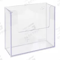 Cleanroom Wipe Holder: 4 3/4 in Overall Wd, 11 1/2 in Overall Ht, 13 in Overall Lg, PETG, Clear (MPN CONTEC1112-W). Key specifications — Material: PETG; Mounting Location: Wall; Color: Clear; Product Type: Wipe Holder; Total Holding Capacity: Stack of Lint Free Wipes; Brand: POLTEX.