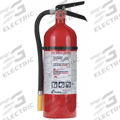 KIDDE Fire Extinguisher: 5.5 lb Extinguisher Capacity, 3A:40B:C, Monoammonium Phosphate - Class ABC Fire Extinguishers