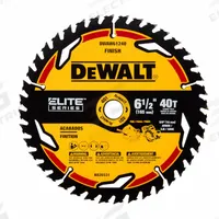 DEWALT Circular Saw Blade: 6 1/2 in Blade Dia., 40 Teeth, 0.07 in Cut Wd, 5/8 in Arbor Size, Carbide (MPN DWAW61240). Key specifications — attr1116119: DEWALT; attr1145631: Wood.