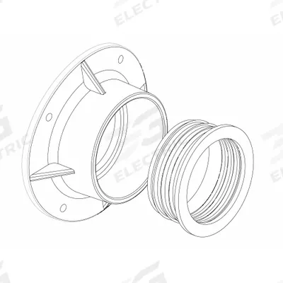 LIBERTY PUMPS Inlet Hub: Mfr Part # K001238, Includes Mounting Hardware/Tar Tape - Fittings for Dewatering & Wastewater Pumps