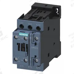 SIEMENS IEC Power Contactor: Non-Reversing, 3 Poles, 3NO Contacts, 25 A, 24V DC Coil (MPN 3RT20261KB40). Key specifications — Brand: SIEMENS; Integrated Surge Suppression: Yes.