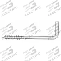 APPROVED VENDOR Shoulder Hook: Screw-In, 1 Points per Hook, Silver, 3/4 in Projection, Steel (MPN 1WBL6). Key specifications — Color: Silver; Finish: Zinc Plated; Material: Steel; Product Type: Shoulder Hook.