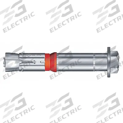 MKT FASTENING Wedge Anchor Stud: 212 mm Overall Lg, 18 mm Dia, M12 Thread Size, Steel - Steel Wedge Anchors