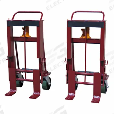 WESCO Machinery and Equipment Mover: 8,000 lb, 21 3/4 in L x 24 in W x 47 in H Overall - Hydraulic-Lift Machinery & Equipment Movers with Dual-Forks