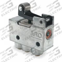 ARO Manual Air Control Valve: 200, Three-Way / Two-Position, Roller, Black, 4 scfm Flow Rate - Max (MPN 202-2-C). Key specifications — attr1092903: Black; attr1086905: Spring Return; attr1086907: 200; attr1086914: Normally Open/Normally Closed; attr1086904: Manual Air Control Valve; attr1086871: 202-2-C.