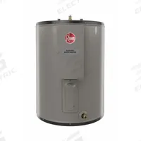 RHEEM Electric Water Heater: 208V AC, 47 gal, 12,000 W, Single/Three Phase, 32 in Ht, 30 gph @ 40°F (MPN ELDS52-FTB). Key specifications — Phase: Single; Brand: RHEEM.