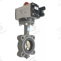 MILWAUKEE VALVE Pneumatically Actuated Butterfly Valve: For Water Media, Air to Air, Ductile Iron (MPN GLD33E D 2). Key specifications — Brand: MILWAUKEE VALVE; Pilot Solenoid Voltage: Not Included.