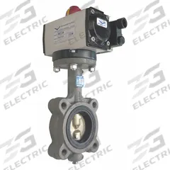 MILWAUKEE VALVE Pneumatically Actuated Butterfly Valve: For Water Media, Air to Air, Ductile Iron (MPN GLD33E D 2). Key specifications — Brand: MILWAUKEE VALVE; Pilot Solenoid Voltage: Not Included.