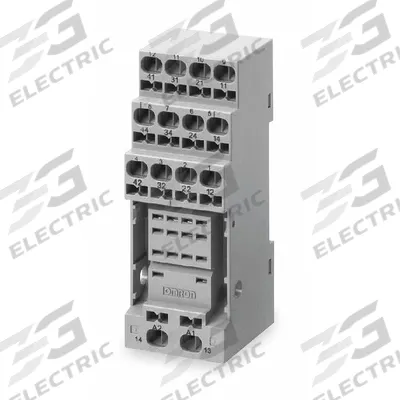 OMRON Relay Socket: 10 A Rating, DIN-Rail Socket Mounting, 14 Pins, G Socket - DIN-Rail Mounted Sockets
