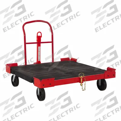 RUBBERMAID COMMERCIAL PRODUCTS Pallet Dolly: 2,500 lb Cap - Tight-Turning 4-Wheel-Steer Trailers