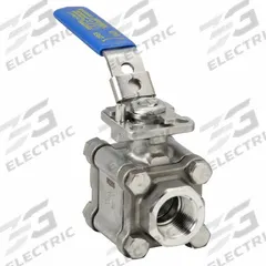 APPROVED VENDOR Manual Two-Way Ball Valve: 3/4 in, CF8M Stainless Steel, Straight Valve Body, PTFE (MPN G-S3P2K-75). Key specifications — Brand: APPROVED VENDOR; Handle: Locking Lever.