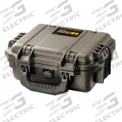 PELICAN Protective Case: 7 1/2 in x 9 1/2 in x 4 1/4 in Inside, No Foam, Black, Stationary, 2 lb Wt (MPN IM2050-X0000). Key specifications — Closure Type: Padlock Hasp; Brand: PELICAN; Carry-On Size: Yes.
