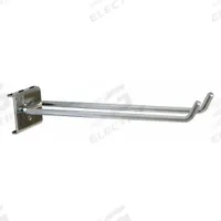 TRESTON Double Rod Pegboard Hook: 1 7/8 in x 7 7/8 in x 1 3/4 in, 5 Hooks, Screw-In, Surface, Silver (MPN 853224-51). Key specifications — Mounting Type: Surface; Includes: Black Holding Clip; Finish: Zinc-Plated; Color: Silver; Accessory Type: Double Rod Hook; Locking System: Screw-In; Material: Steel; Brand: TRESTON.