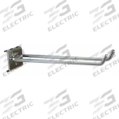 TRESTON Double Rod Pegboard Hook: 1 7/8 in x 7 7/8 in x 1 3/4 in, 5 Hooks, Screw-In, Surface, Silver (MPN 853224-51). Key specifications — Mounting Type: Surface; Includes: Black Holding Clip; Finish: Zinc-Plated; Color: Silver; Accessory Type: Double Rod Hook; Locking System: Screw-In; Material: Steel; Brand: TRESTON.