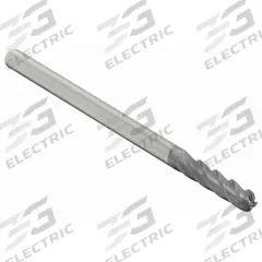 WIDIA HANITA Ball End Mill: Carbide, TiAlN Coated, 4 Flute, 1/8" Mill Dia, 3/4" LOC, 3" OAL (MPN I4B0125T075X)