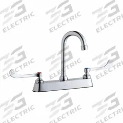 ELKAY Handle-Operated Faucet: Elkay®, Brass, Centerset, Deck, 3 Mounting Holes, 1.5 gpm Flow Rate (MPN LK810GN04T6). Key specifications — Series: Elkay®; Brand: ELKAY.