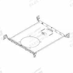 PRESCOLITE Mounting Pan: 1 5/8 in Overall Ht, 17 5/8 in Overall Lg, 14 5/8 in Overall Wd (MPN FRAME6R-HB). Key specifications — attr1310836: PRESCOLITE.